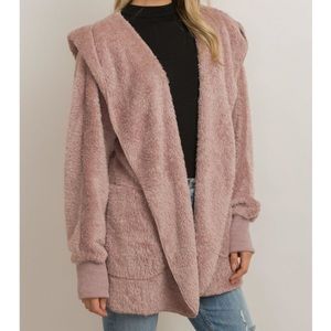 NWOT Hem & Thread light faux fur jacket!